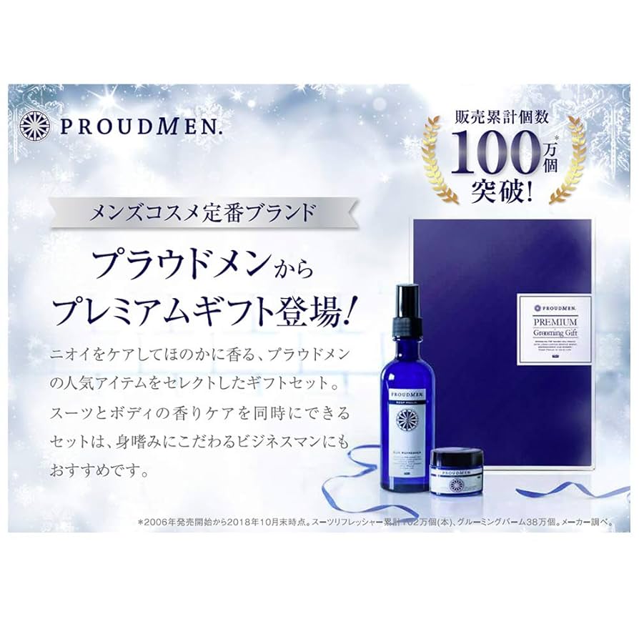 PROUDMENプラウドメン スーツリフレッシャー&グルーミングバームセット3種 PROUDMEN プラウドメン シトラス・ムスク 3点セット